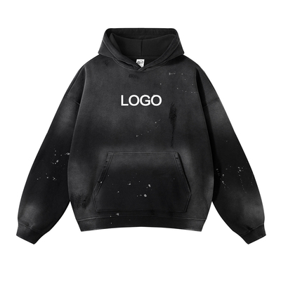 Polyester-/Baumwollgewebe Maßgeschneiderte Designs Männeroversized Vintage Waschen Pullover Hoodies