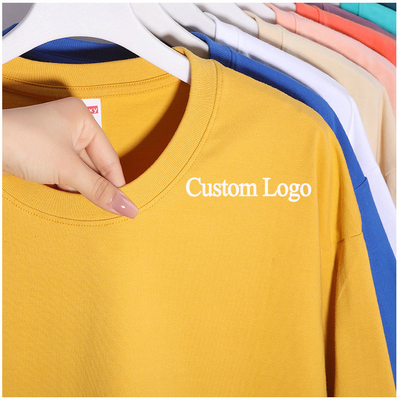 Leere T-Shirts mit langem Ärmeln Normal 280gm 100% Baumwolle Herren T-Shirt Dicke Baumwolle Übergröße