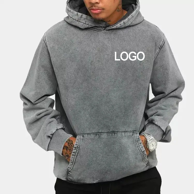 Französisch Terry Säure Waschen Hoodie Männer Hoodie Säure Waschen Sublimation Drucken Vintage