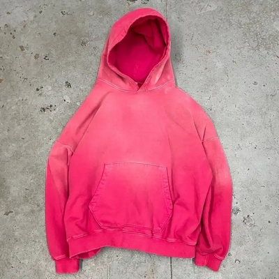 Custom Oversized Cropped Acid Wash Sonne verblasste Pullover Hoodie 500 Gsm Französisch Terry Vintage für Männer
