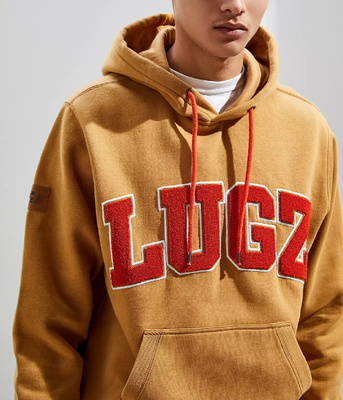Herren Hoodie mit Kapuze Französisch Terry Handtuch Chenille Stickerei übergroßes Säurewasch Sweatshirt