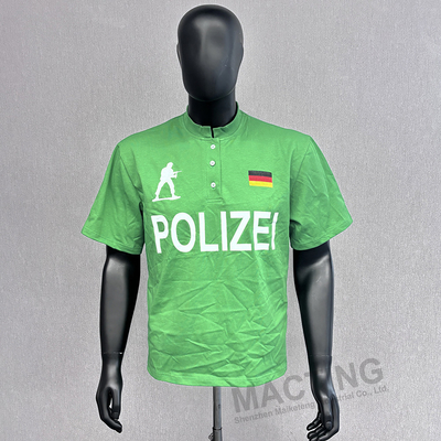 Kurzärmelige 100% Baumwolle Polo-T-Shirts für Männer Custom Knopf-Stand-Halsband Nachhaltig
