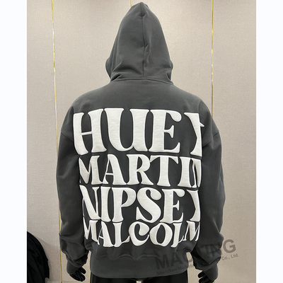 Streetwear Custom 3D Puff Druck 500gm Baumwolle Schwergewicht Leere Herren Sweatshirts Puff Druck Pullover Hoodie