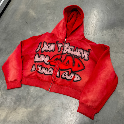 Säure gewaschen Dtg Druck Männer Unisex Winter Schwergewicht Baumwolle geschnitten Box Distressed Hoodie Custom Zip Up Hoodie