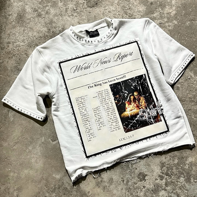 Hochwertiges T-Shirt aus 100% Bio-Baumwolle 250 Gsm T-Shirt mit schwerem Gewicht aus Strass
