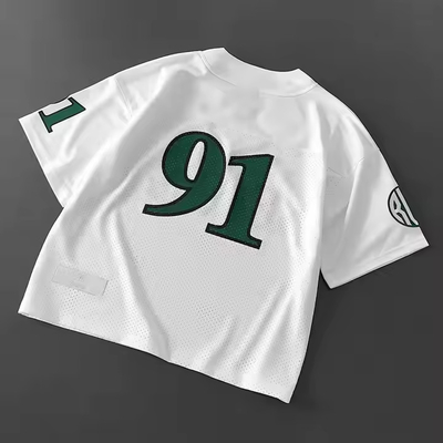 Custom 2025 Classic Retro Jerery Fußball V-Neck Satin Polyester Mesh T-Shirt Hochwertige Fußball Fußball T-Shirt für Männer